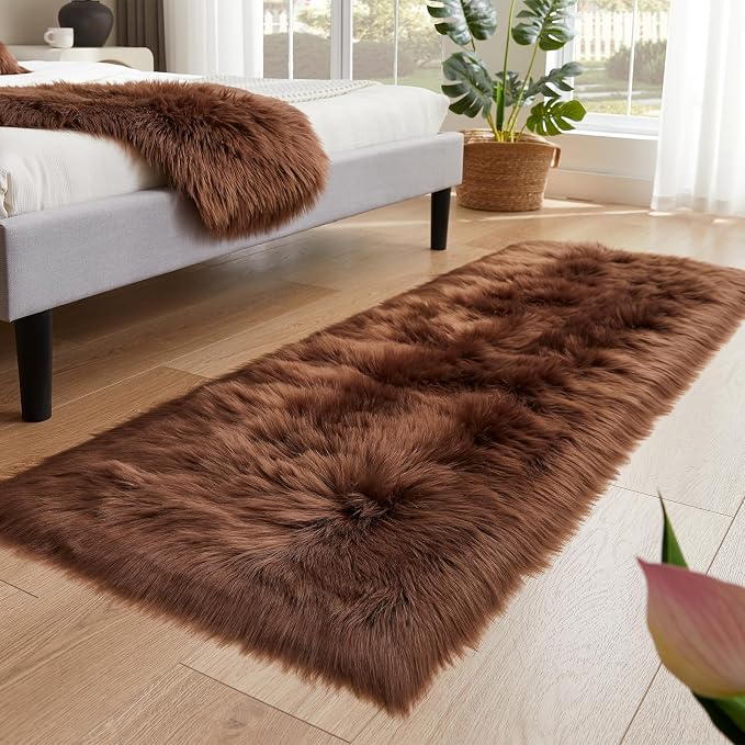 EasyJoy Ultra Soft Fluffy Rugs Faux Fur Rug Chair Cover Seat Pad Fuzzy Area Rug - Image 4