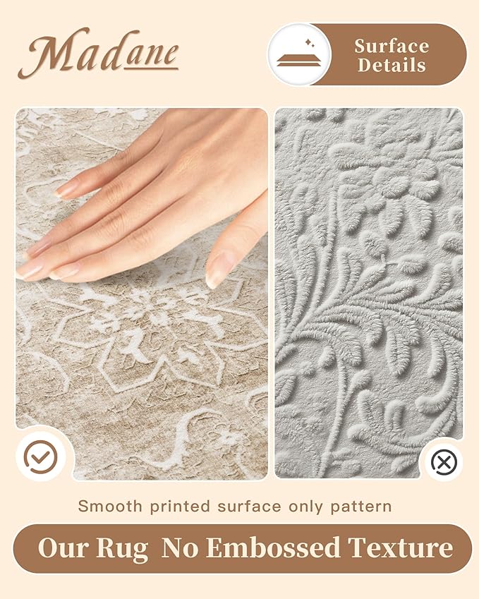 Madane Runner Rug 2x8 for Hallway, Kitchen Non-Slip Runner Rug - Image 4