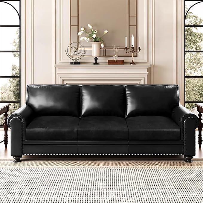 Leather Look Couch Cushion Covers Sofa Seat Slipcovers Sets Couches Furniture - Image 2