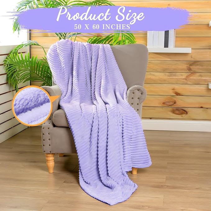 Buryeah 24 Pcs Flannel Throw Blanket Bulk 50 x 60 in Sleepover Blanket Outdoor - Image 2