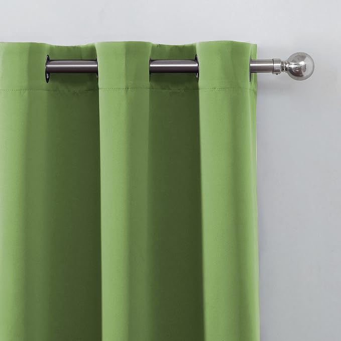 LEMOMO Light Green Thermal Blackout Curtains/52 x 95 Inch/Set of 2 Panels Room - Image 7