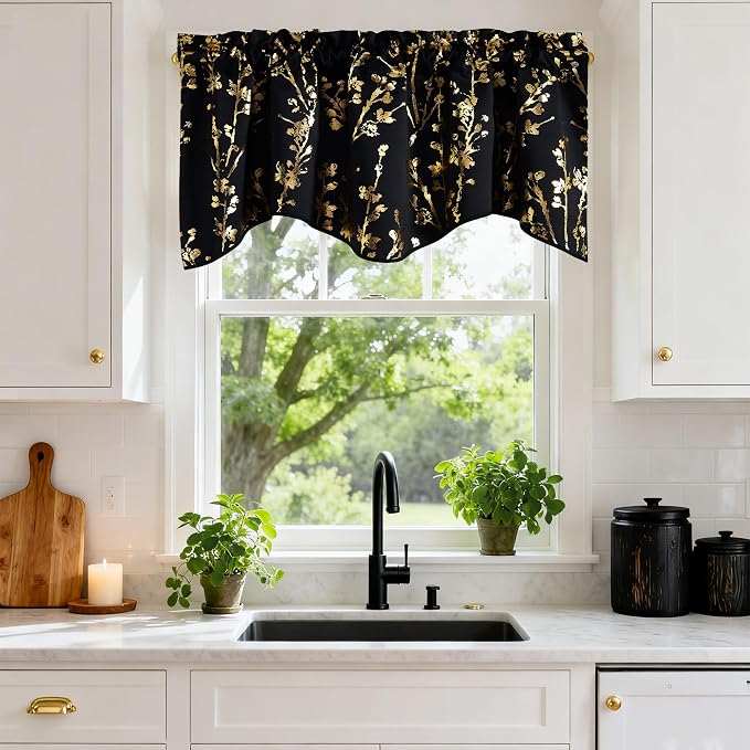 NICETOWN Blackout Kitchen Valances by NICETOWN