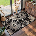 Findosom Hallway Runner Rug 2x4, Non Slip High-Low Textured Floral Washable by Findosom