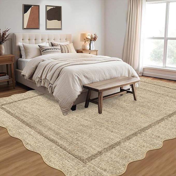 GarveeHome Scalloped Washable Area Rug 6x9 Rug - Image 3