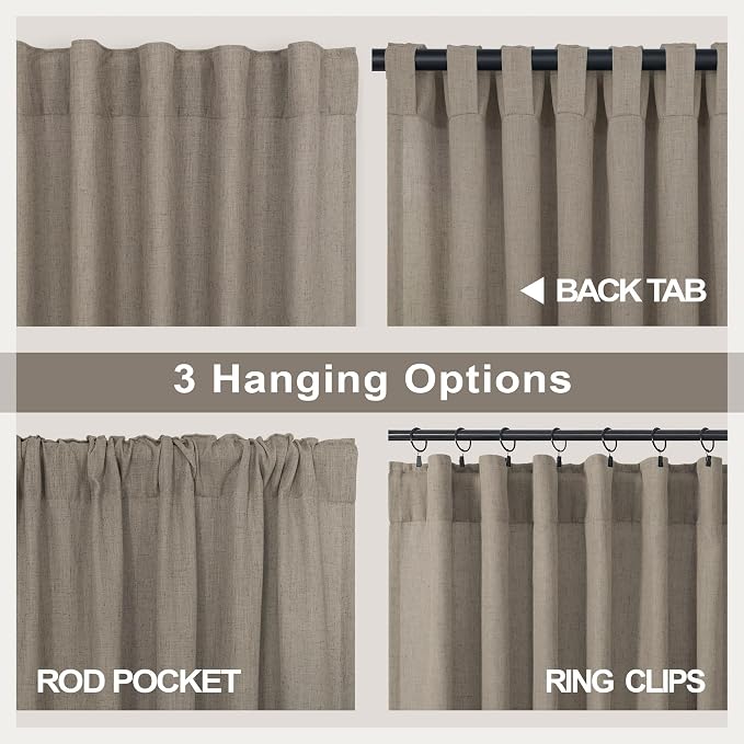 Pitalk Taupe Curtains 84 Inches Long - Image 4