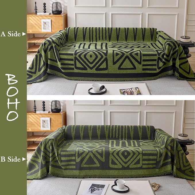 HANDONTIME Boho Geometric Couch Covers - Image 2