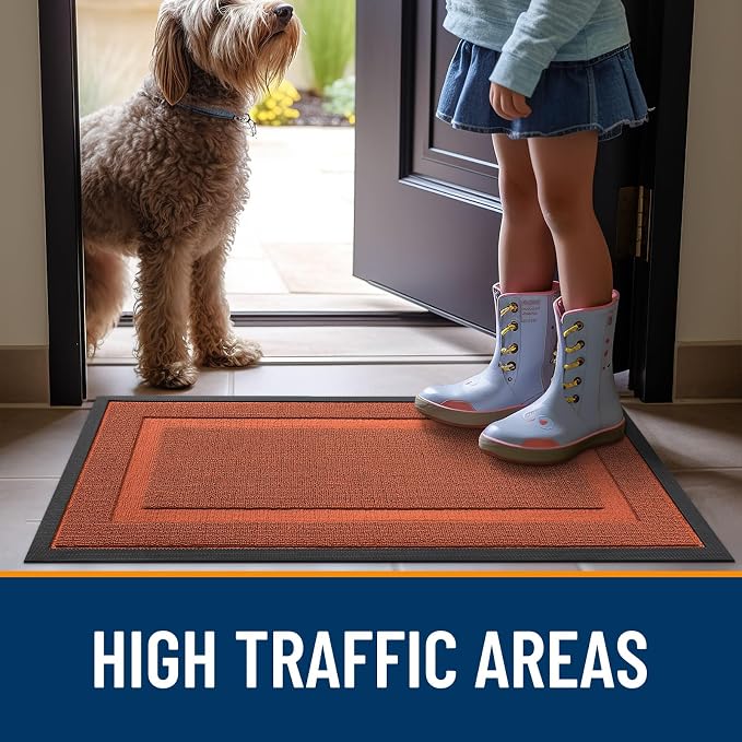 OLANLY Front Door Mat Outside 59x34, All-Season Heavy-Duty Rubber Doormat | - Image 6