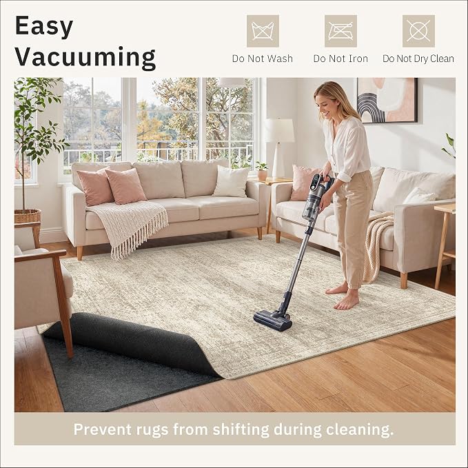 Soalmost 6x9 Non Slip Rug Pads, 1/4" Thick Felt Cushioned Rug Gripper Pad | - Image 4