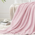 BEDELITE Fleece Throw Blanket for Couch – 3D Ribbed Jacquard Soft and Warm by BEDELITE