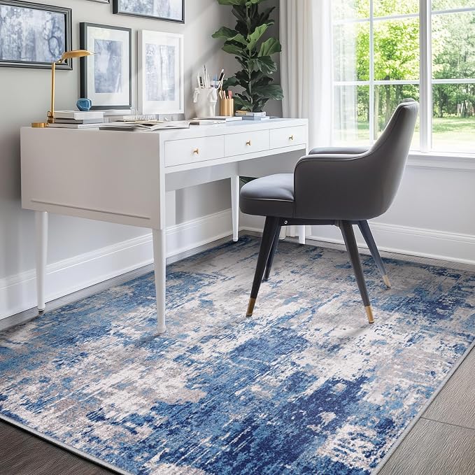 Washable Area Rugs 5'x7' Non-Slip Modern Abstract Soft - Image 8