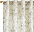Lazzzy Floral Linen Curtains Farmhouse Extra Long Curtain by Lazzzy