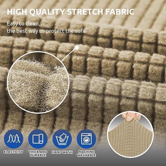 KEKUOU Stretch Sofa Cover Slipcover ，Couch Covers - Image 5