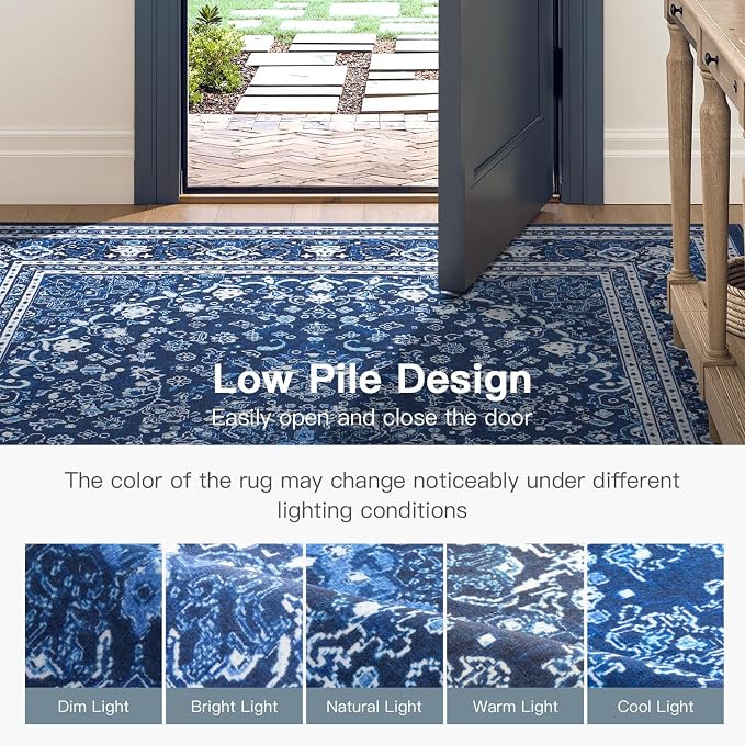 Lofus 5x7 Area Rugs for Living Room, Machine Washable Non-Slip Area Rug - Image 9