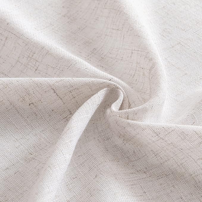 MIULEE White Linen Curtains 84 Inch Length - Image 8