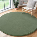 Amearea Sage Green Round Area Rugs 5ft Washable Circle Rugs by AmeareaDirect