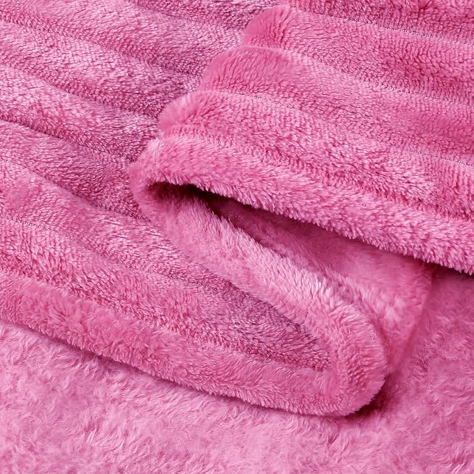 BEDELITE Fleece Throw Blanket for Couch – 3D Ribbed Jacquard Soft and Warm - Image 6