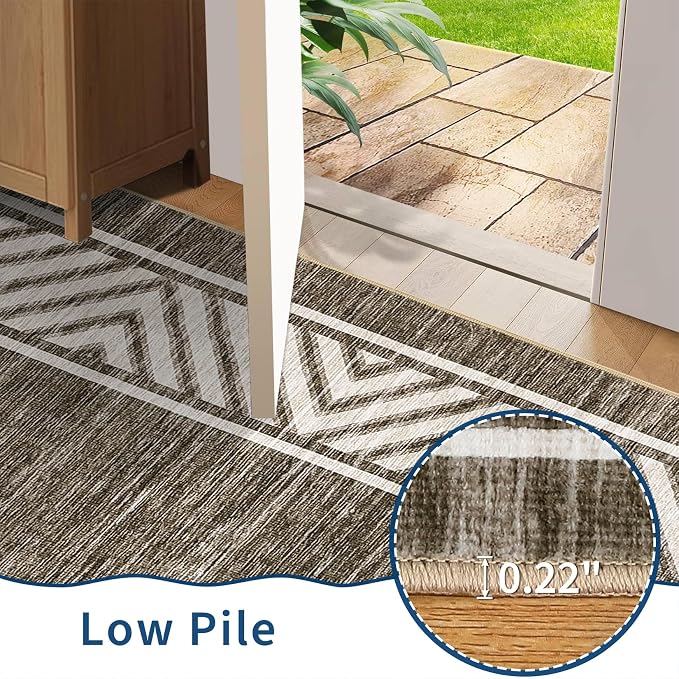 GarveeHome Bordered Bedroom Rugs 5x7 Ultra-Soft Indoor Carpet, Non-Slip Modern - Image 5