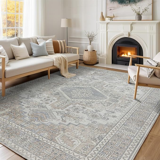 Machine Washable Rugs 5x7 Area Rugs by Lbris