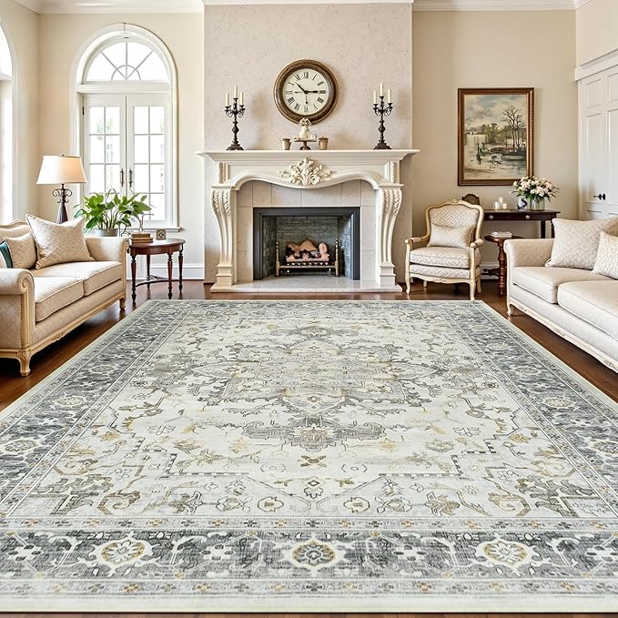 Lofus 8x10 Area Rugs for Living Room, Machine Washable Non-Slip Area Rug - Image 2