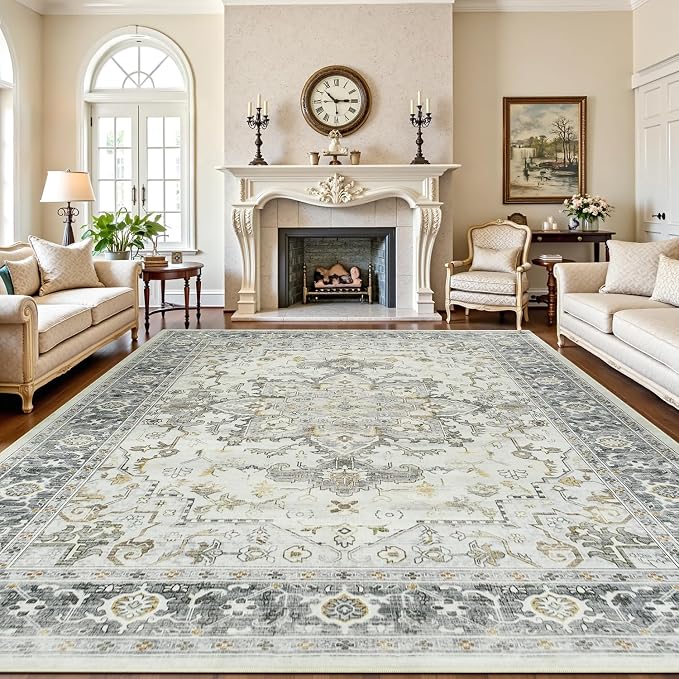 Lofus 9x12 Area Rugs for Living Room, Machine Washable Non-Slip Area Rug by Lofus