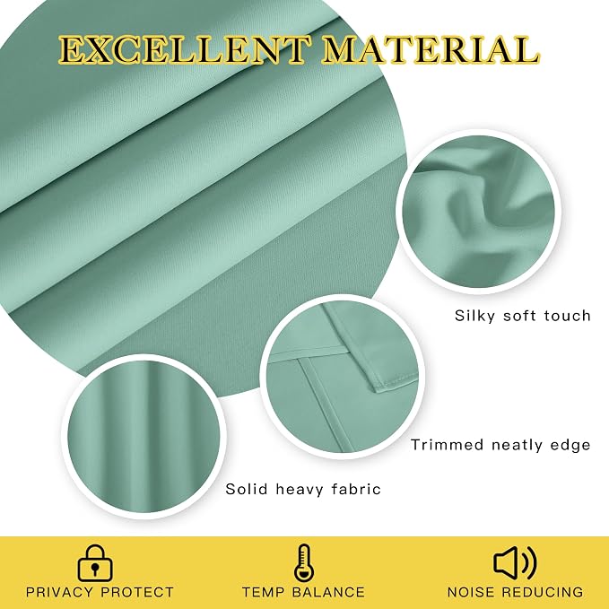 NICETOWN Blackout Curtain Panel 63 inch Long - Image 3
