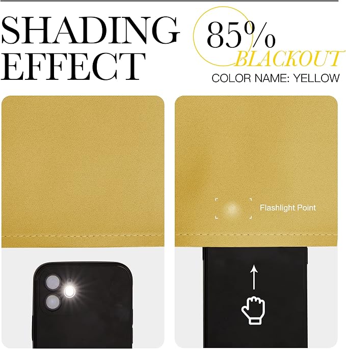 NICETOWN Yellow Blackout Drapes - Image 3