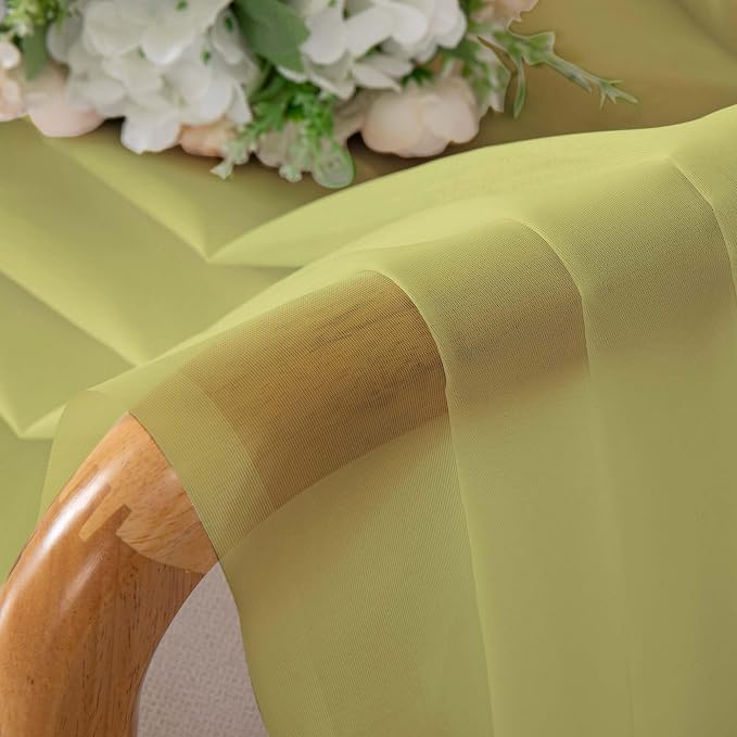 Chyhomenyc Lemon Sheer Curtains 72 Inch Length 2 Panels, Light Filtering Soft - Image 6