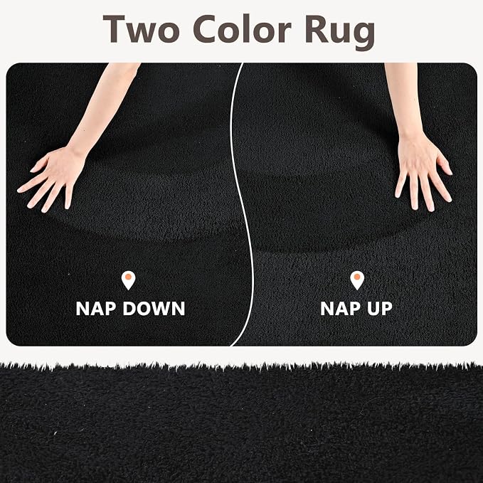 2x8 Black Solid Runner Rug Washable Non-Slip - Image 9