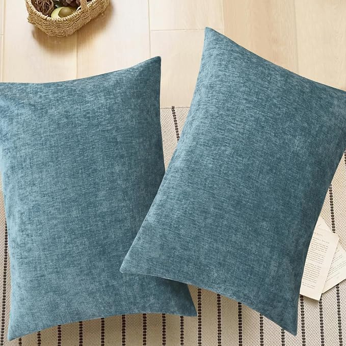 CaliTime Throw Pillow Covers Decorative 20 X 26 Inches Pack of 2 Cozy Chenille - Image 5