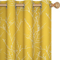 Deconovo Blackout Curtains Yellow, 52 x 84 Inch 2 Panels Set Drapes by Deconovo