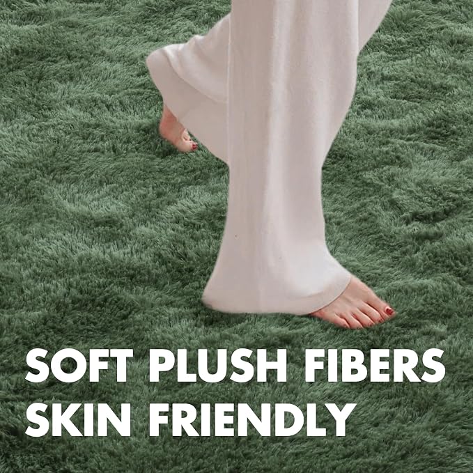 9x12 Ft Extra Large Shag Green Area Rug - Image 4