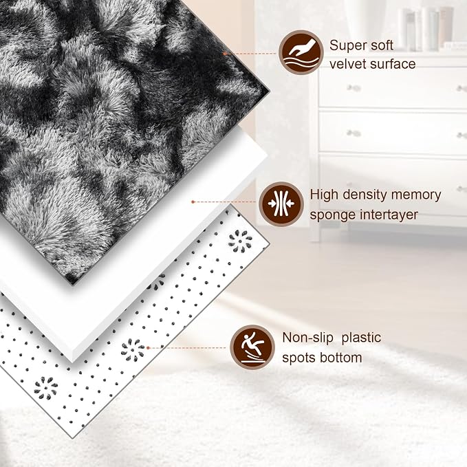 TWINNIS Super Soft Shaggy Rugs Fluffy Carpets 5x7 Feet, Indoor Modern Plush - Image 2