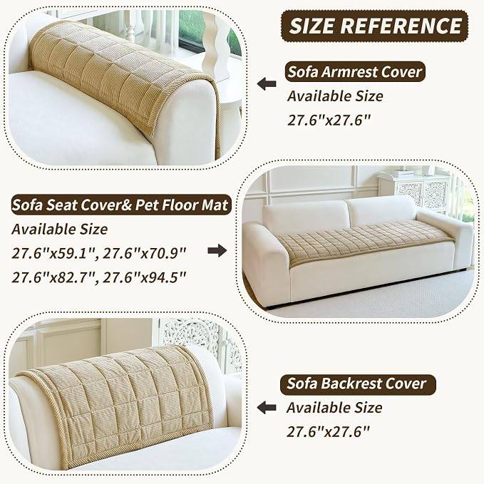 Couch Covers for Dogs Washable, Non Slip Couch Covers for Loveseat Sofa Pet - Image 5