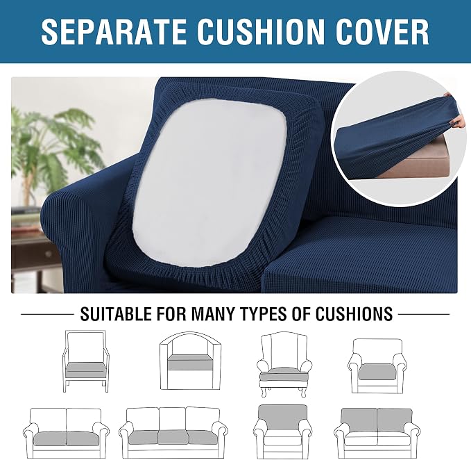 H.VERSAILTEX 4 Piece Stretch Sofa Covers - Image 5