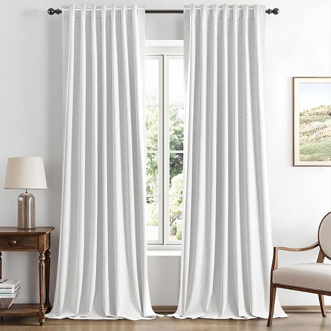 MIULEE 100% Blackout Linen Curtains by MIULEE
