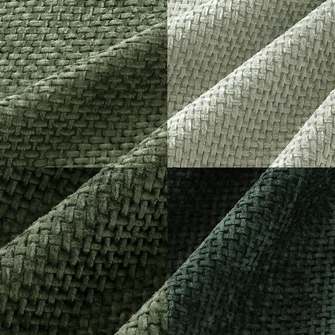 MIULEE Pack of 4 Couch Throw Pillow Covers 16x16 Inch Green Soft Decorative - Image 2