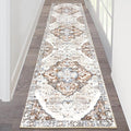 HEBE Hallway Runner Rug 2'x8' Washable Vintage Distressed Area Rugs Non Slip by HEBE