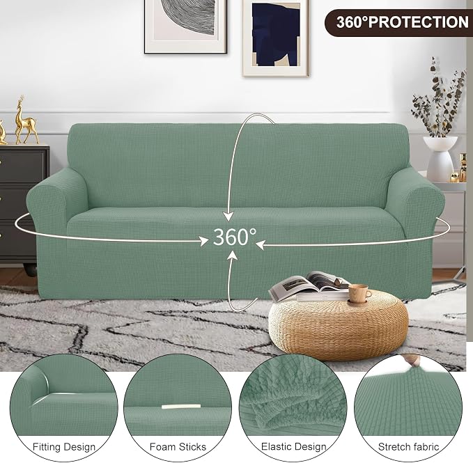 U-NICE HOME Stretch Couch Cover Sofa Cover Sofa Slipcover Furniture Protector - Image 3