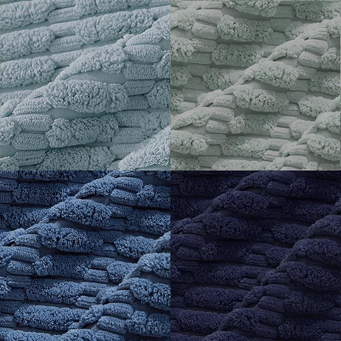 Fancy Homi Set of 4 Blue Decorative Throw Pillow Covers 12x12 Inch - Image 5