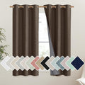 NICETOWN Coffee Vintage Linen 100% Blackout Curtains by NICETOWN