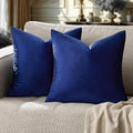 GIGIZAZA Blue Decorative Throw Pillow Covers, 20x20 Velvet Square Solid Couch by GIGIZAZAFocusingonhomedecoration