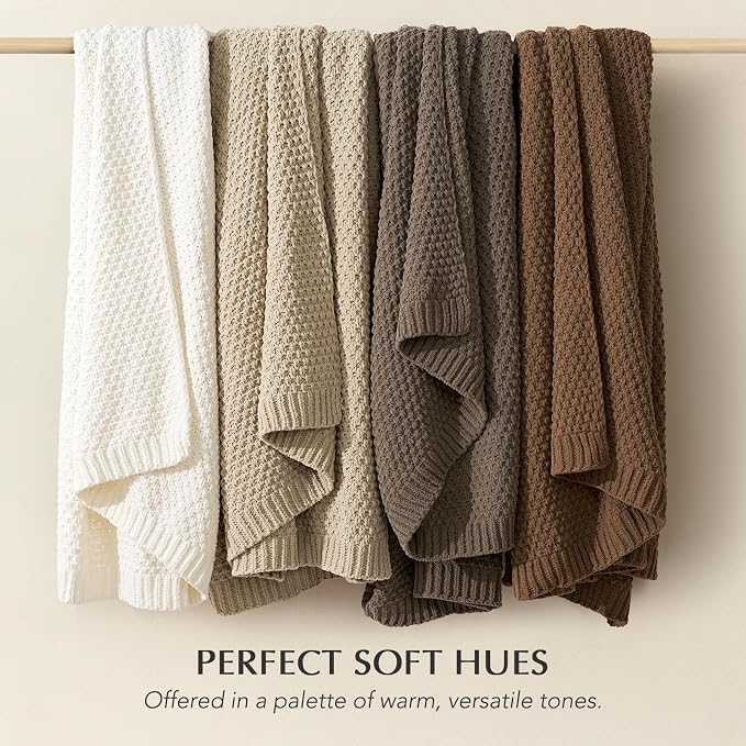 EVERGRACEHOME Chunky Chenille Knit Throw Blanket - Image 7