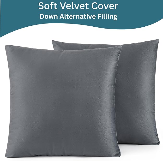 LANE LINEN Polyester Fiber Filled Decorative Cum Throw Pillow Inserts Pack of - Image 2