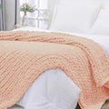 Bigacogo Chunky Knit Throw Blanket by Bigacogo