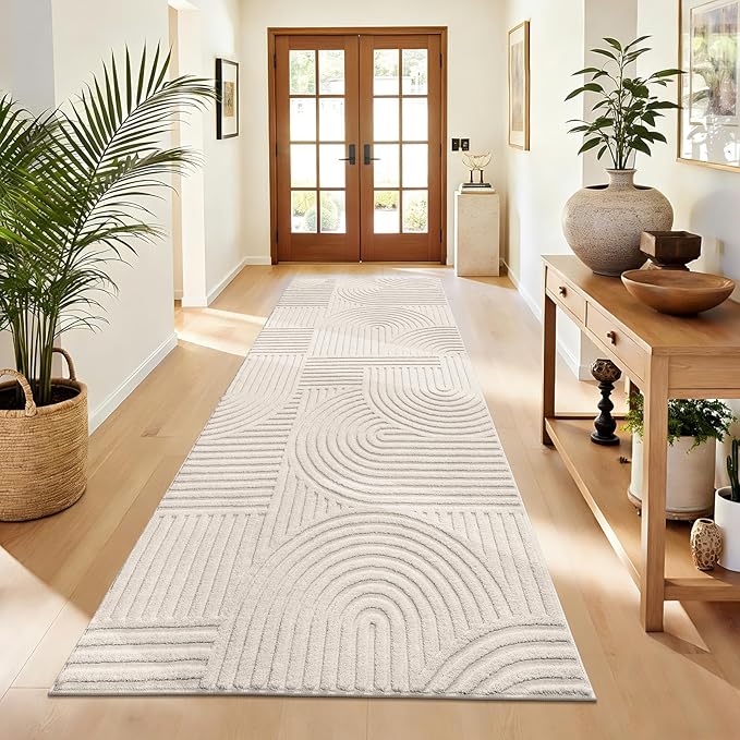 Pauwer 3x8 Area Rugs for Living Room, Modern Non Slip Washable Rug, Soft Fluffy by Pauwer