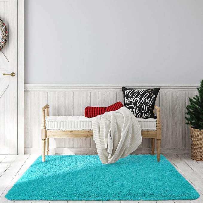 TWINNIS Super Soft Shaggy Rugs Fluffy Carpets, 4x5.9 Feet, Indoor Modern Plush - Image 6