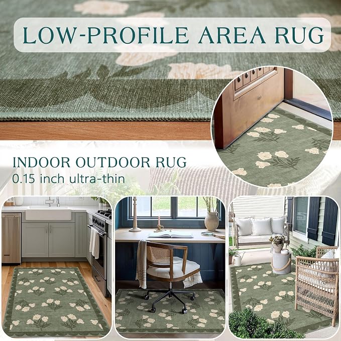 3x5 Floral Entry Rug - Image 5