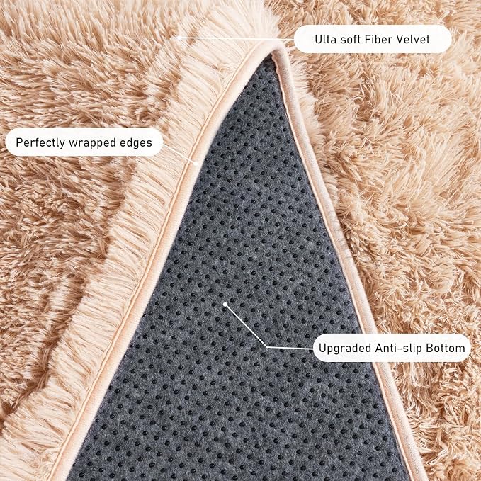 Small Area Rug, 2x3 Rug for Bedroom Shaggy Throw Rugs for Dorm Rug, Soft Shag - Image 5