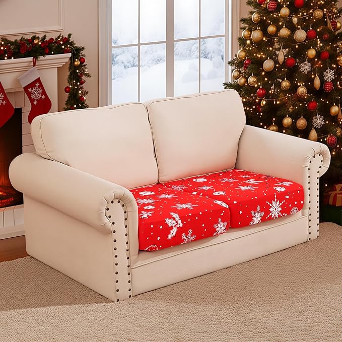 Smiry Printed Couch Cushion Covers, Stretch Soft Couch Covers - Image 2