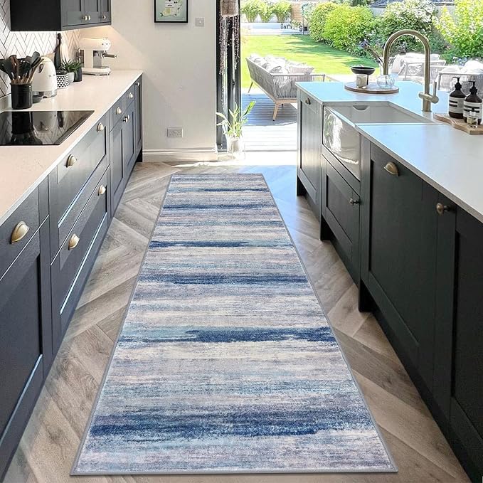 KOZYFLY 3x10 Ft Rug Modern Ombre Runner Rug - Image 3
